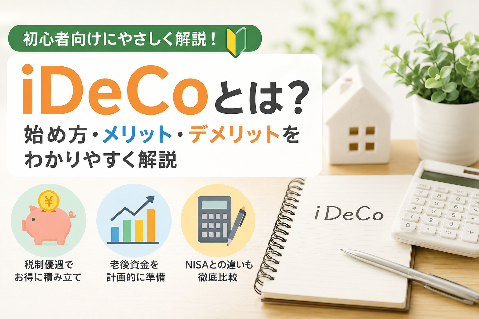 iDeCoの仕組みや始め方、メリット・デメリット、NISAとの違いを初心者向けに解説